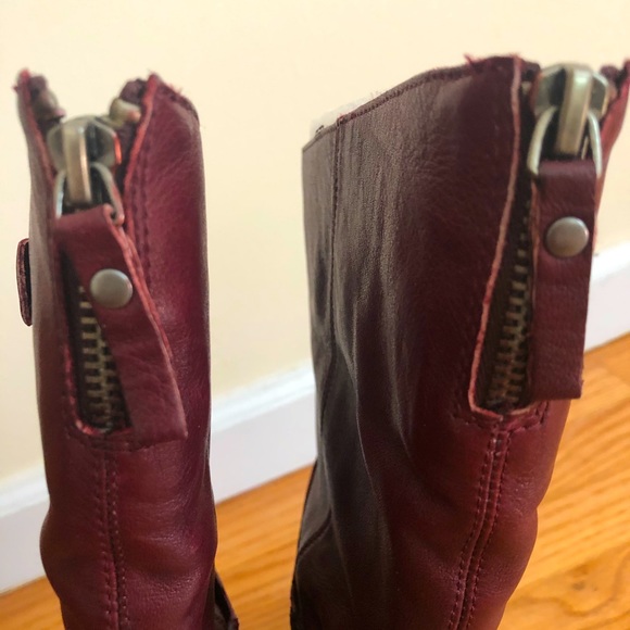Dolce Vita Oxblood Red Midcalf Boots with Buckle and Zipper details NWOT - Picture 9 of 15